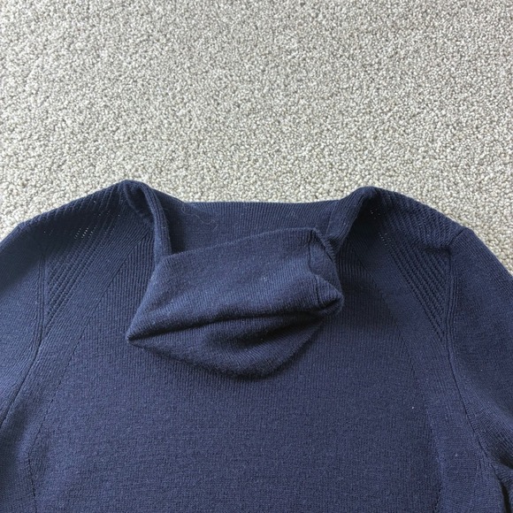 Athleta Navy Blue Knit‎ Turtleneck Sweater Womens Small Gorpore Minimalistic - Picture 8 of 8